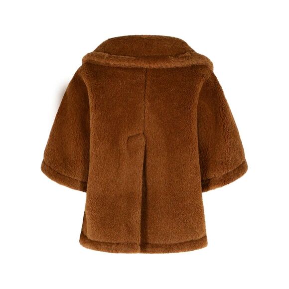 Max Mara Boxy Cape In 'Teddy' Of Alpaca And Brown Cachemire Women - Picture 3 of 3